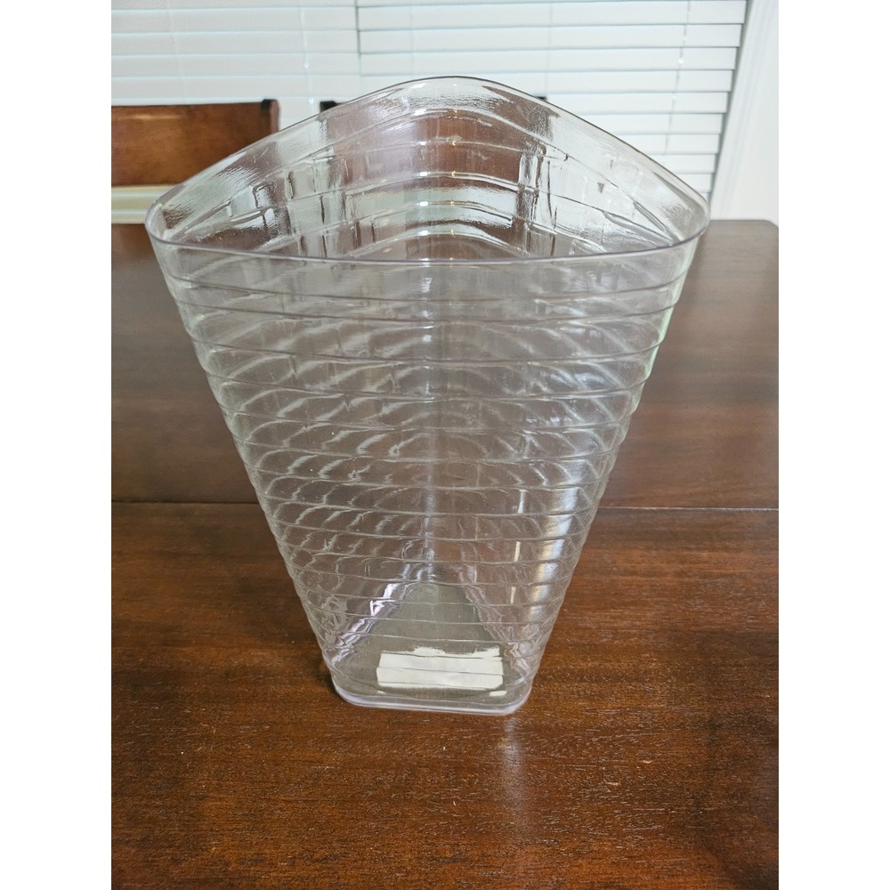 Longaberger Heartland Basket Vase Protector Clear Triangle Woven Plastic 40282